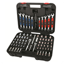 98PC 1/4" & 3/8" DR. COLOR-CODED NON-SLIP TOOL SET (SAE & METRIC)